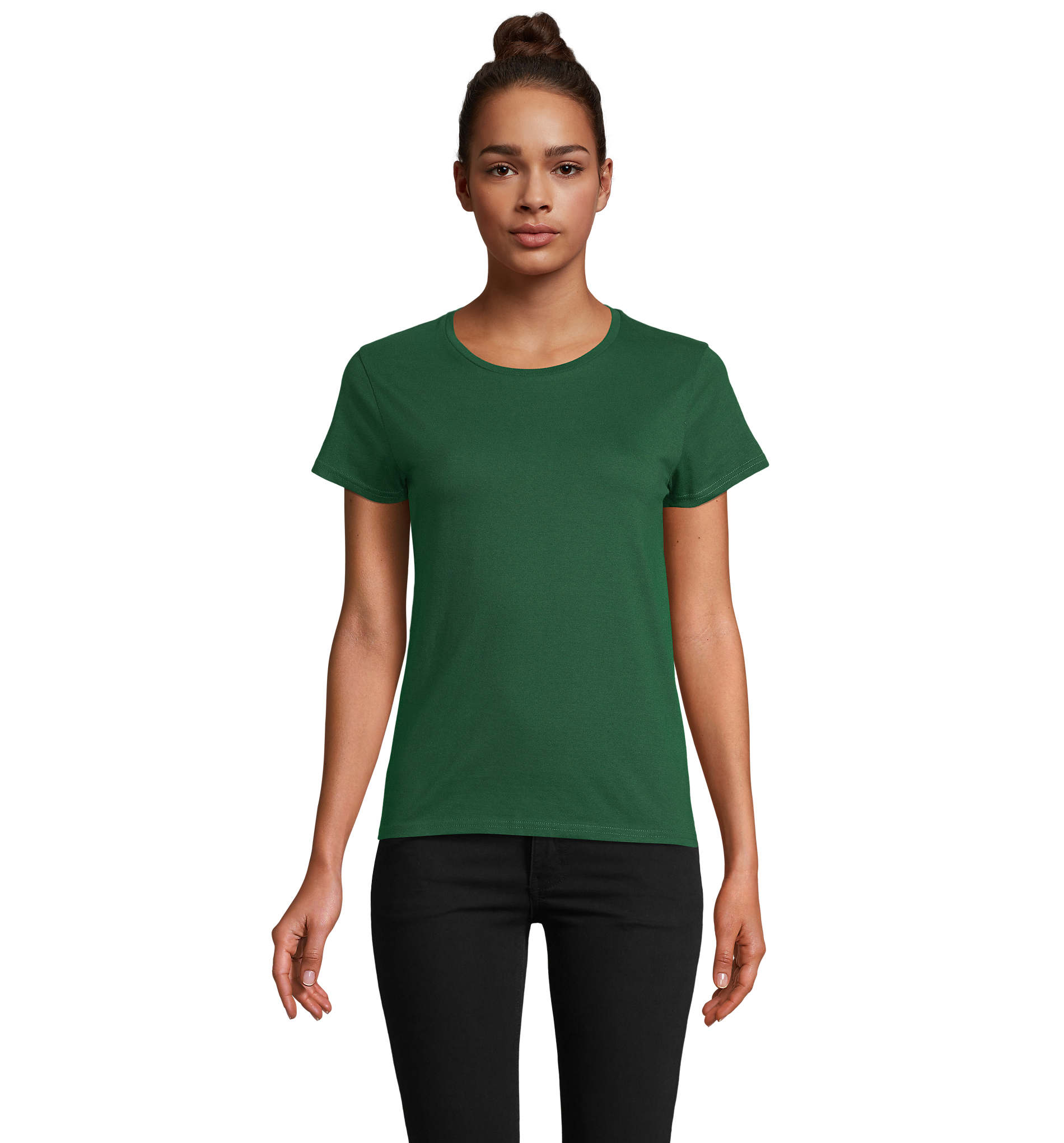 T-shirt publicitaire 175g femme Pioneer Vert bouteille